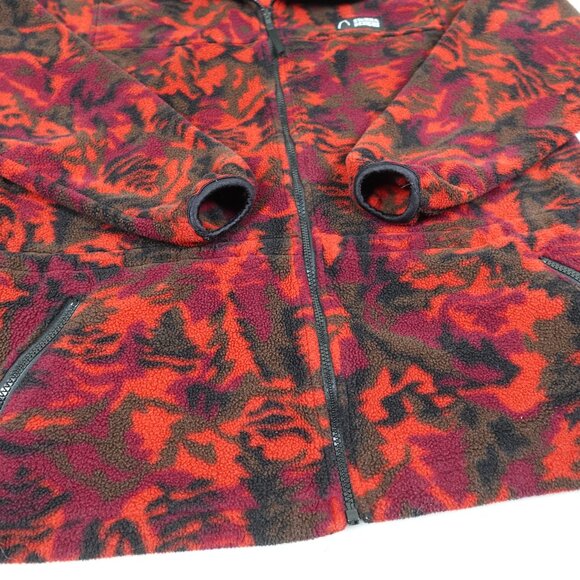 Vintage Sierra Designs Fleece Jacket Womens Large Camo Leaf Print Made in Canada - Picture 8 of 13